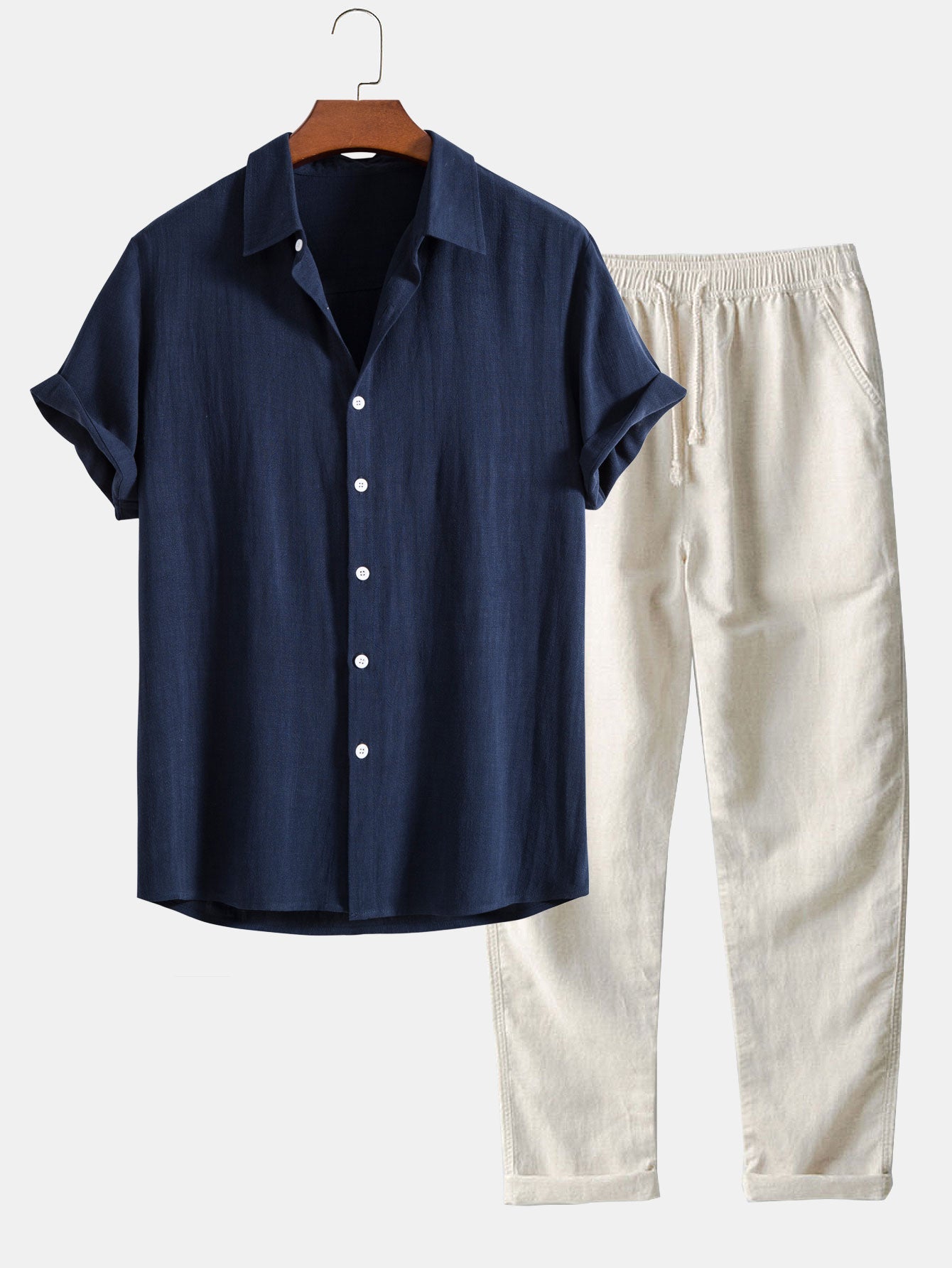 Cyrano | Conjunto de verano para hombre [Camisa + Pantalón]