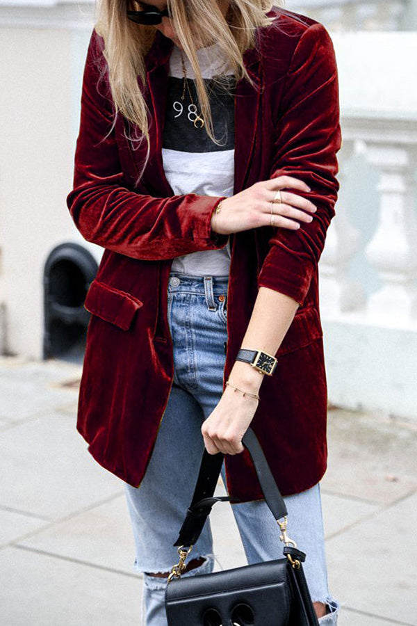 Larue | Blazer para mujer | Terciopelo
