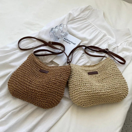 Camille | Elegante bolso trenzado con asas redondas