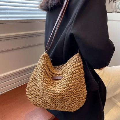 Camille | Elegante bolso trenzado con asas redondas