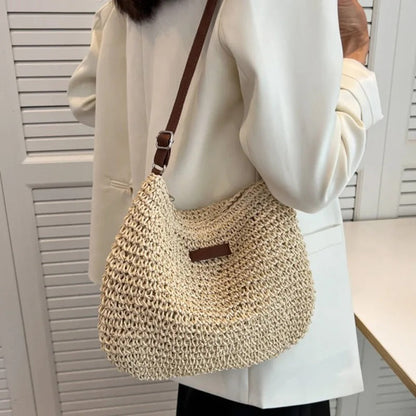 Camille | Elegante bolso trenzado con asas redondas